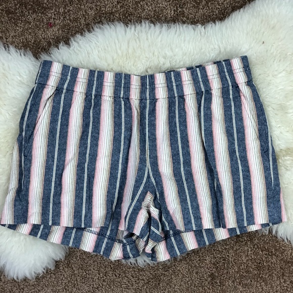 J. Crew Pants - J. Crew Cotton Linen Striped Shorts